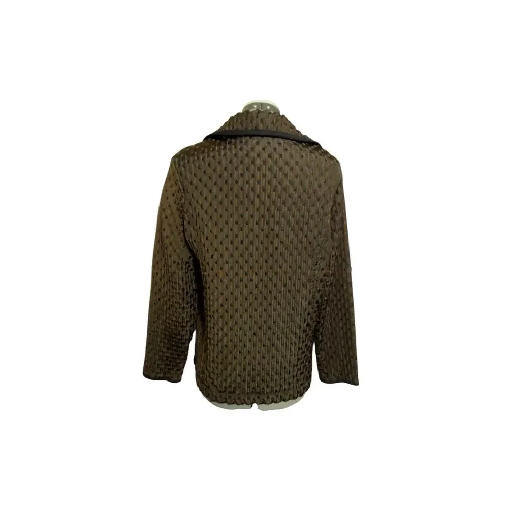 New Abstract Lagenlook Women S Brown Polka Dot Quilted Boho Spring - Picture 6 of 12